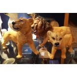 A Beswick lion group comprising of lions,