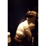 A large Beswick Siamese cat, No.