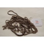 A quantity of silver chains in necklace and bracelet lengths, to include belcher, curb, anchor,