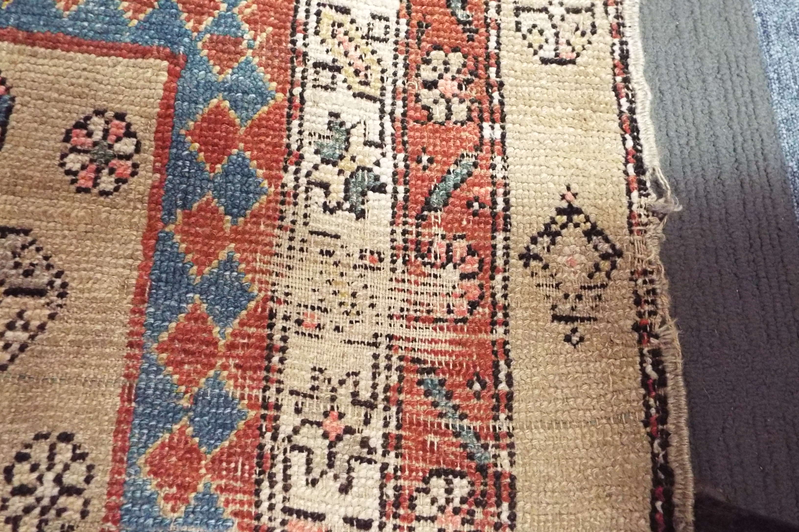 A beige ground Kurdish runner with multiple borders 420 cm x 117 cm Border is not - Image 4 of 6