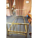 An Edwardian brass single bed by Heals