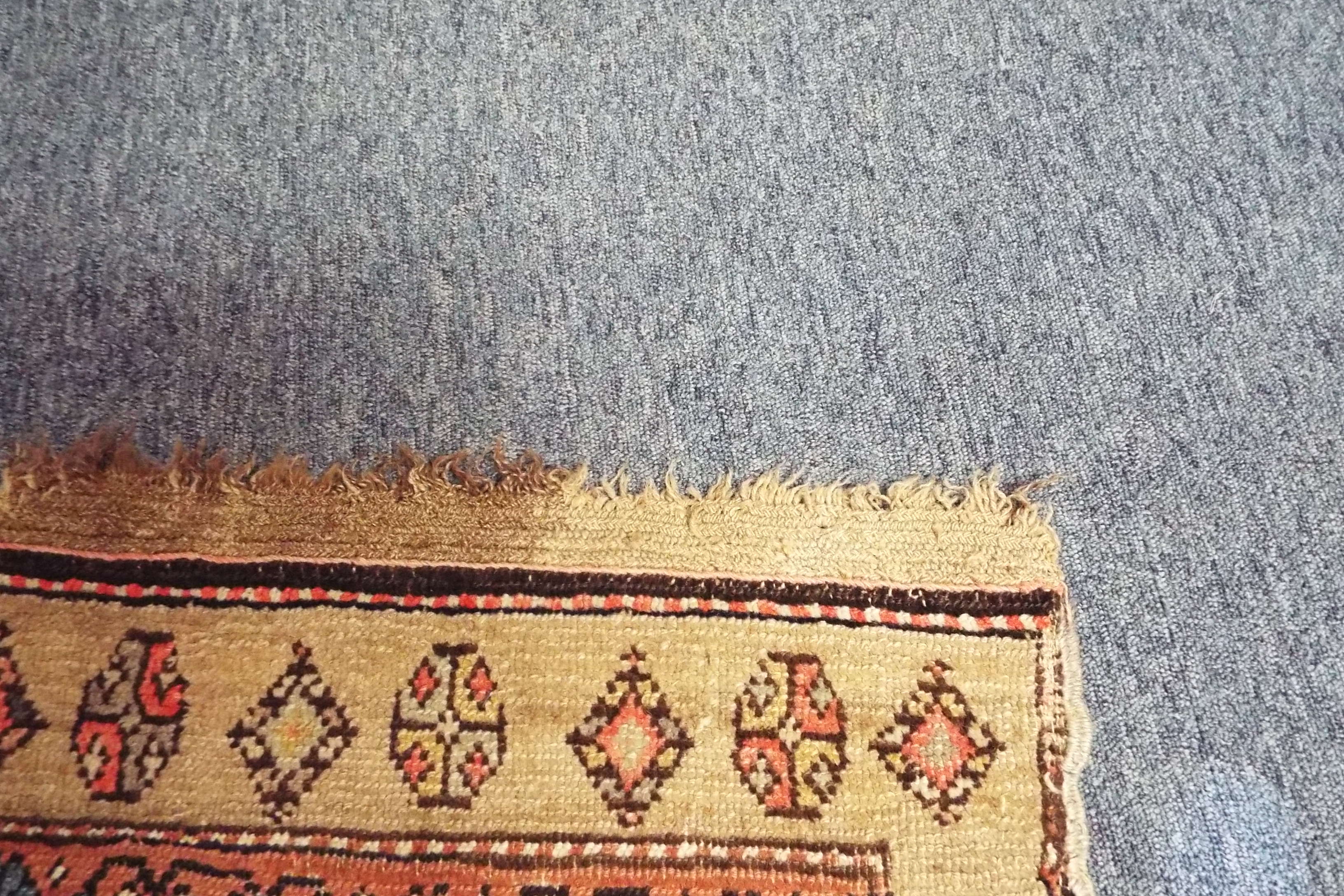 A beige ground Kurdish runner with multiple borders 420 cm x 117 cm Border is not - Image 5 of 6