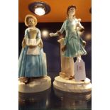 A Royal Worcester figurine 'Margery' and another;