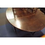 An 18thC oak gate-leg table with pad feet A/F