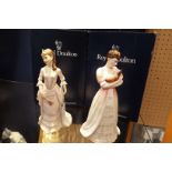 Two Royal Doulton figurines 'Countess of Chell' HN 3867 and 'Kimberly' HN 3864 both boxed