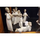 A group of five Nao figurines of an 'Angel Choir'