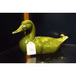 A David Sharp green glazed duck