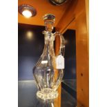 A French cut glass crystal claret decanter