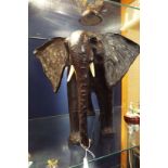 A leather covered model of an Indian elephant Ear damaged