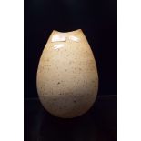 A studio pottery vase of oval form by Joanna Constantinidis,