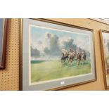 PETER CURLING limited edition print of horse racing,