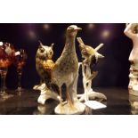 Three Karl Ens porcelain birds