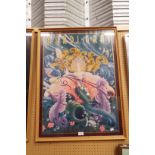 DAVID JOHNSON limited edition poster for the New Orleans Mardi Gras festival,