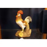 A Royal Crown Derby 'Cockerel' figurine signed 'Y Brearley' with hand painted detail