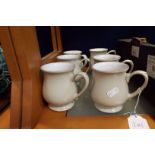 A set of six Denby Linen pattern craftsman's mugs