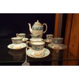 A Staffordshire coffee set in the 'Ellesmere' pattern