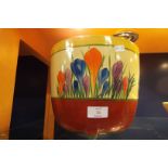 A Clarice Cliff large 'Dover' jardiniere in the 'Crocus' pattern c1929 (A/F) Has