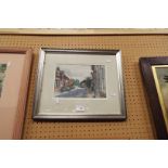 DAVID ROOK watercolour view of Ditchling Gallery, titled 'Ditchling',