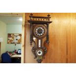 A mahogany cased wall clock,