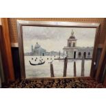 SHIRLEY SPOTTISWOODE oil on canvas view of Venice,