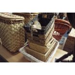 A selection of wicker baskets as new