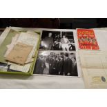 A selection of mid-20thC and earlier photographs and ephemera to include letters,