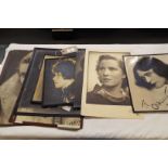 A selection of early 20thC black and white photographs (mainly signed) of actresses, singers etc,