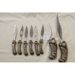 An Atco Fleetwood Designer set of carving knife and fork,