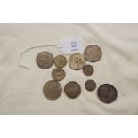 A mixed bag of pre-1947 coinage to include half crowns,