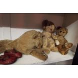 A pre-1950s Chad Valley plush blonde teddy bear,