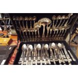 A boxed silver plated canteen of cutlery in Kings pattern