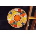 A Clarice Cliff 'Melon' pattern plate (" diameter no chips or cracks,