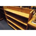 A pine waterfall four shelf bookcase