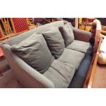 A Victorian re-upholstered three seater sofa