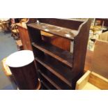 A mid-20thC oak three-shelf open bookcase