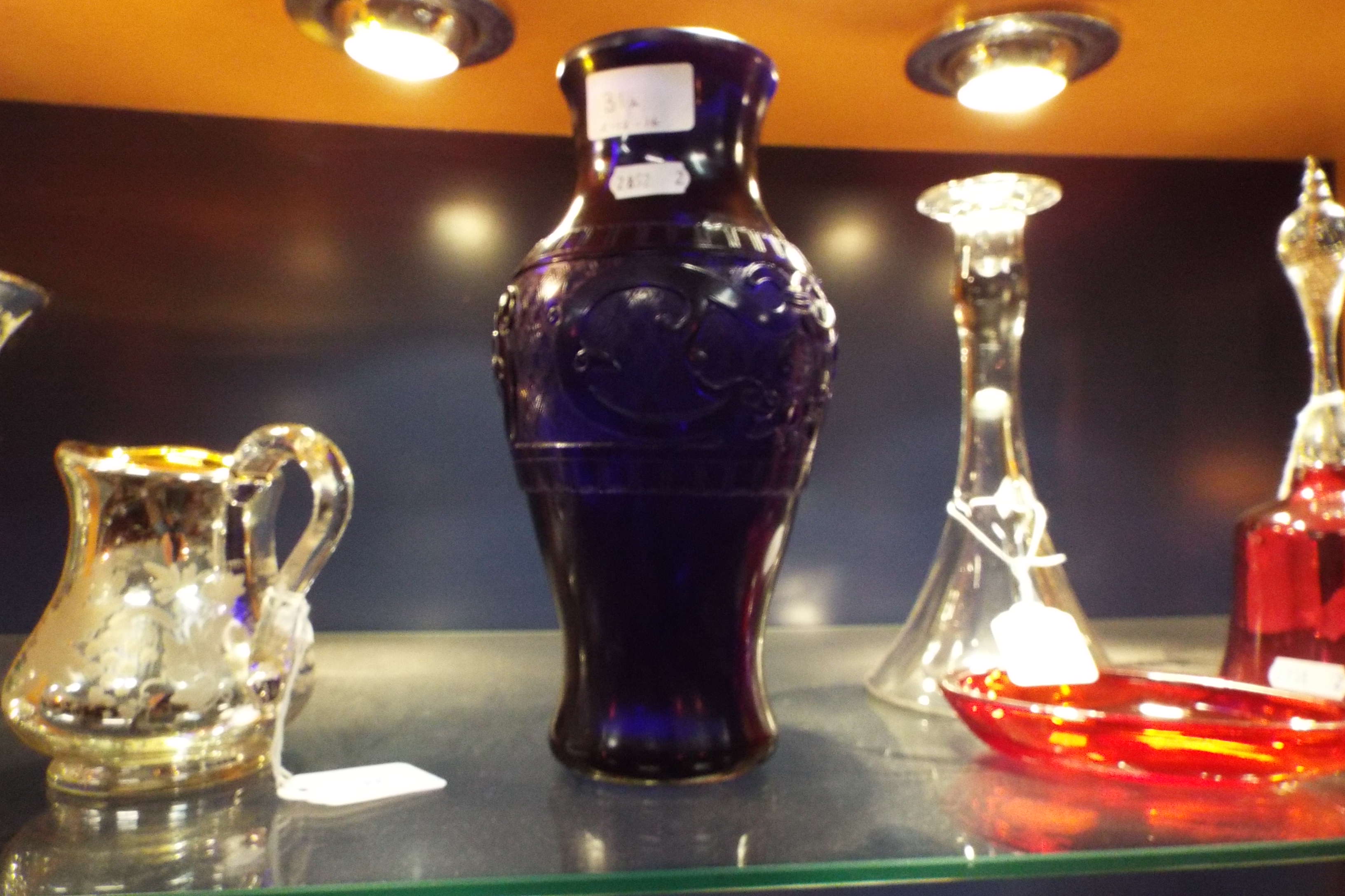 A Beijing glass vase with Qianlong mark