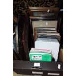 Miscellaneous items to include a copper framed mirror, advertising trays,