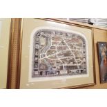 GRAHAM CLARKE limited edition etching 'County Town' illustrated map of Maidstone, titled,