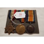 A WWI British War and Victory medal awarded to Leading Seaman C.A.