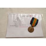 A WWI casualty Victory medal to 'Rfn W.