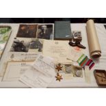 A selection of photographs and ephemera relating to Flight Sergeant A E Glanville Royal Air Force