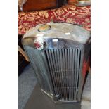 An early Triumph Renown chrome grill and radiator