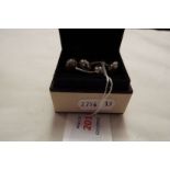 A pair of silver Link of London cufflinks boxed