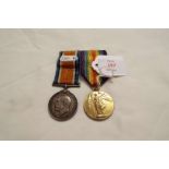 A WWI British war and Victory medal awarded to PTE. G.J.