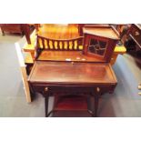 A late 19thC mahogany Arts & Crafts ladies writing desk,