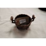 A Chinese bronze censer of bamboo and le