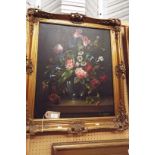 VARGAS oil on canvas floral still life,