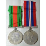 WWII War medal and Defence medal in original packets of issue and postal box with awards slip