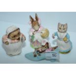 Three Beswick Beatrix Potter figures 'Miss Tiggywinkle',