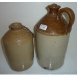 Two Stoneware flagons, one marked Clark & Co.